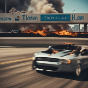 Video Footage Shows Passersby Saving Driver From Burning Vehicle on the Freeway Using TeslaCam